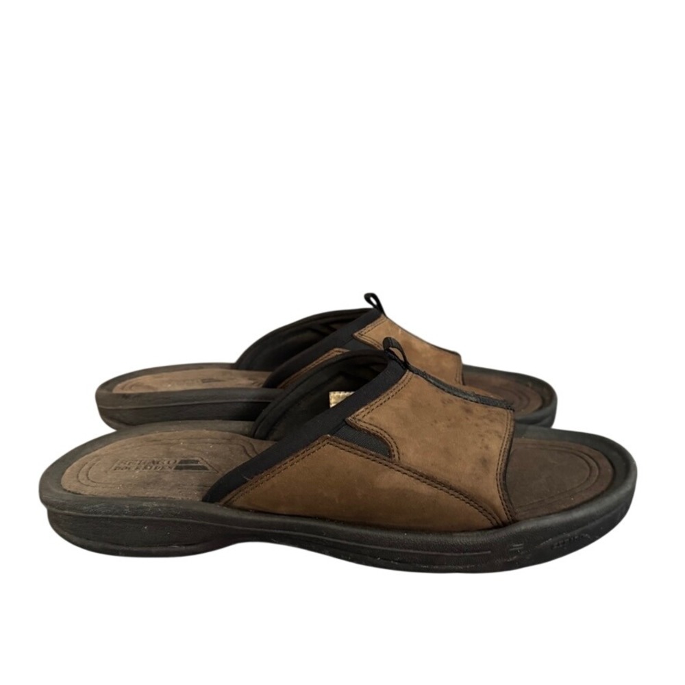 Sebago Docksides Mens Brown Leather Slide Sandals Casual Summer Shoes 13